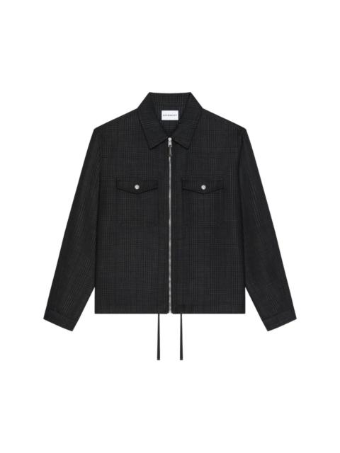 Givenchy SILVER-TONE-HARDWARE CHECKED JACKET