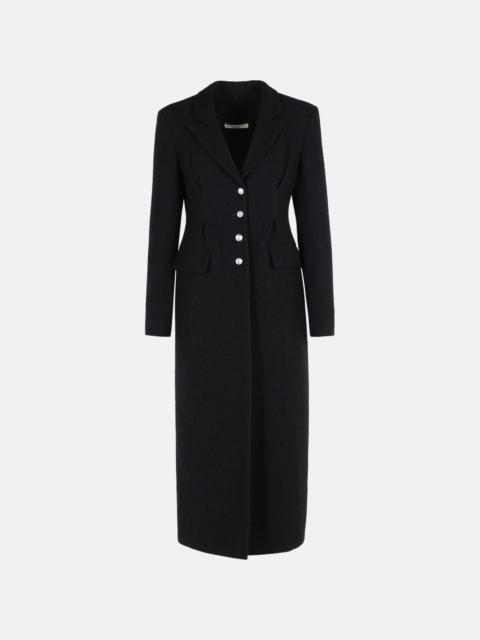 Alessandra Rich BLACK VIRGIN WOOL BLEND COAT
