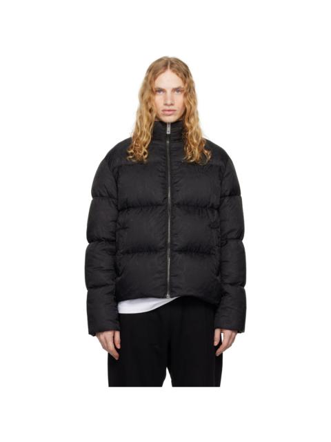 Black Barocco Light Puffer Down Jacket