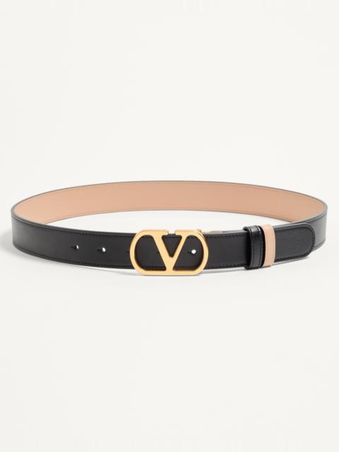 VLOGO SIGNATURE REVERSIBLE SHINY CALFSKIN BELT 30 MM