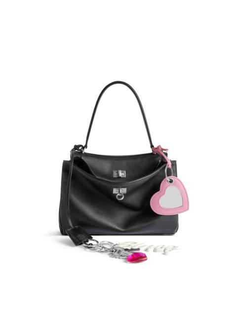 BALENCIAGA Women's Rodeo Small Handbag Used Effect With One Charm in Black