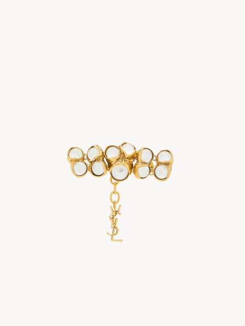 SAINT LAURENT BUBBLE CABOCHON BRACELET IN RESIN AND METAL