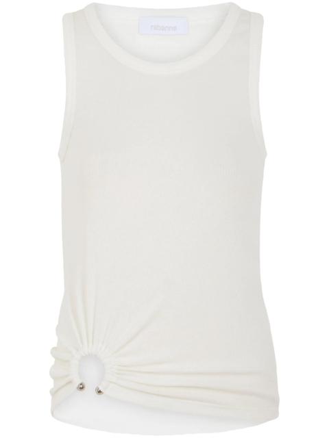 rabanne asymmetric gathered-detail tank top