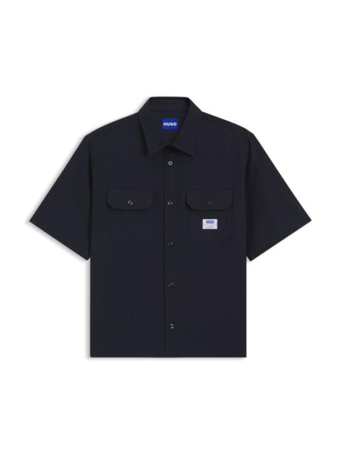 HUGO OVERSIZE-FIT SHIRT IN COTTON TWILL