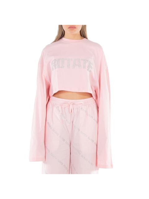 ROTATE Rotate Ladies Almond Blossom Sequin Embroidered Crop Top