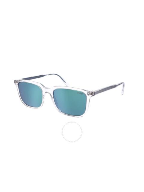 Dior Dior INDIOR S1I Blue Mirror Square Men's Sunglasses DM40104I 26X 54