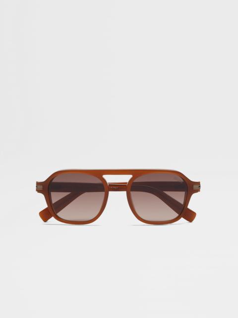 ZEGNA FOLIAGE AURORA II ACETATE SUNGLASSES