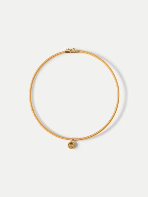 VERONICA BEARD YELLOW CORD PENDANT NECKLACE