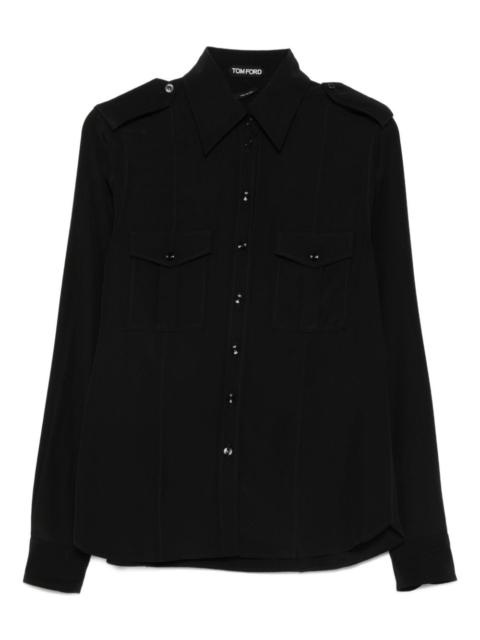 TOM FORD point-collar silk shirt