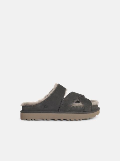 UGG 'GREENPORT' GREY SUEDE SLIPPERS