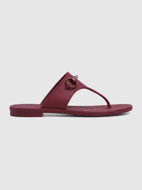GUCCI Gucci Horsebit Thong Rubber Sandals