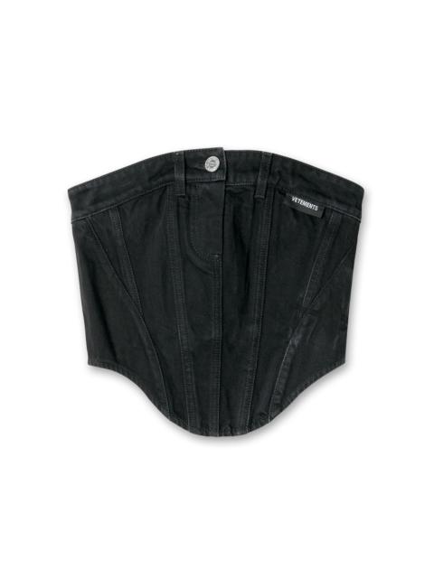 VETEMENTS Denim Corset Top