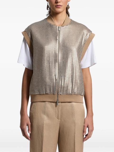 PESERICO Peserico Sequin-embellishment Zip-up Gilet