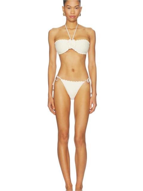 Zimmermann Awaken Crochet Flower Bikini Set