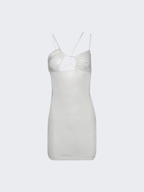 NENSI DOJAKA Asymmetric Bra Dress Glossy White
