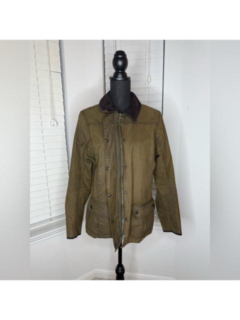 Barbour Barbour Olive Green Jacket with Brown Collar