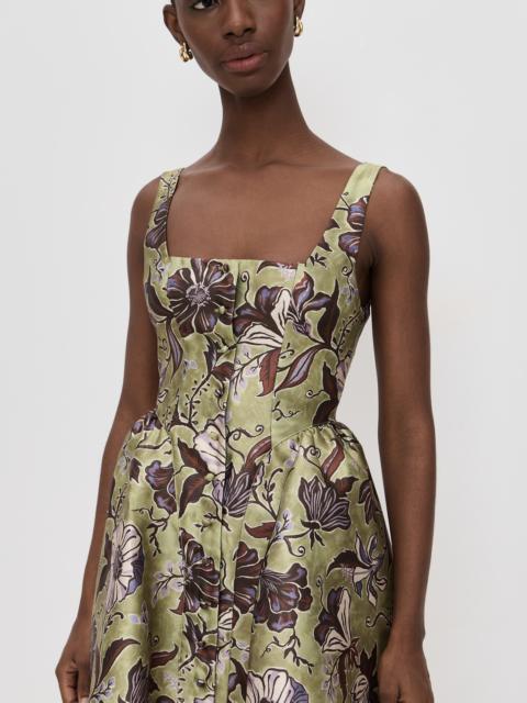 ALÉMAIS Citron Flounce Mini Dress