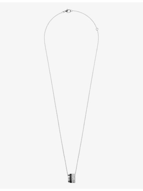 Boucheron Quatre Black Edition 18ct white-gold and 0.24ct diamond pendant necklace