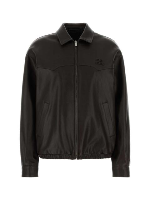 Miu Miu Brown Leather Jacket
