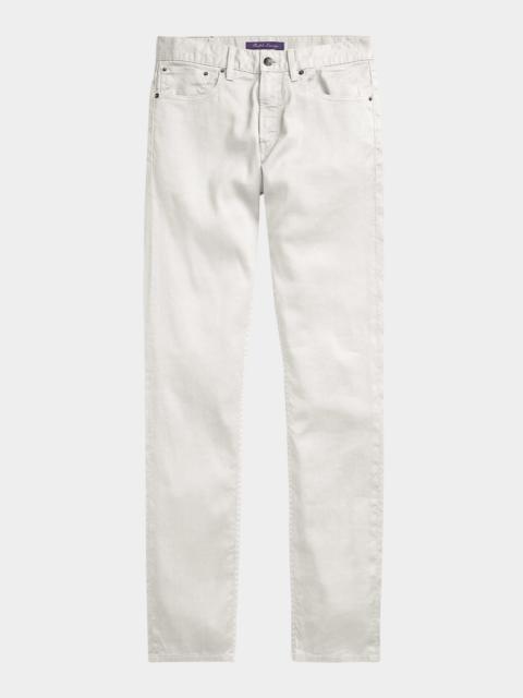 Men's Slim Fit Linen-Cotton Stretch Jeans