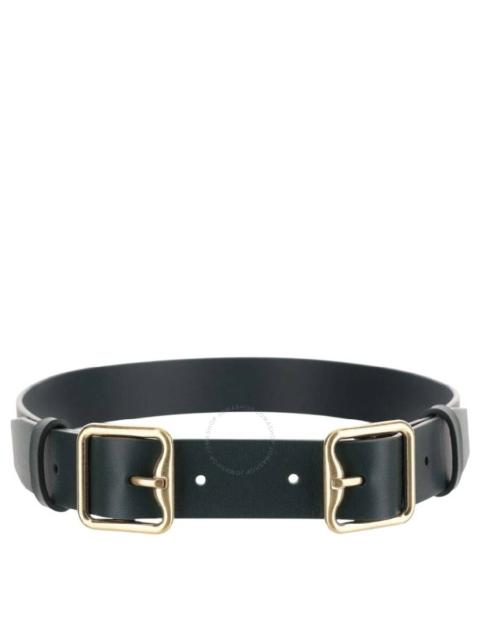 Burberry Burberry Double Buckle Leather Belt