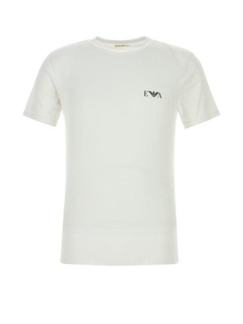 EMPORIO ARMANI White stretch cotton t-shirt set