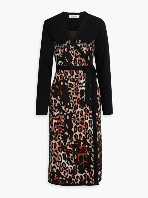 DIANE VON FURSTENBERG Savannah jacquard-knit midi wrap dress
