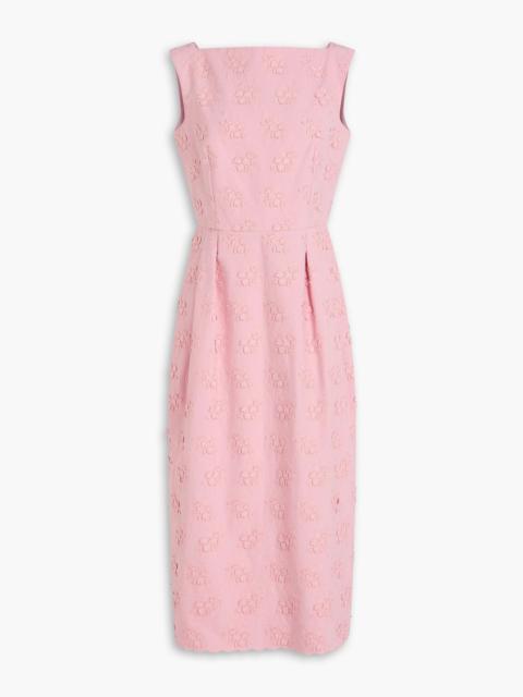 Erdem Embroidered woven midi dress