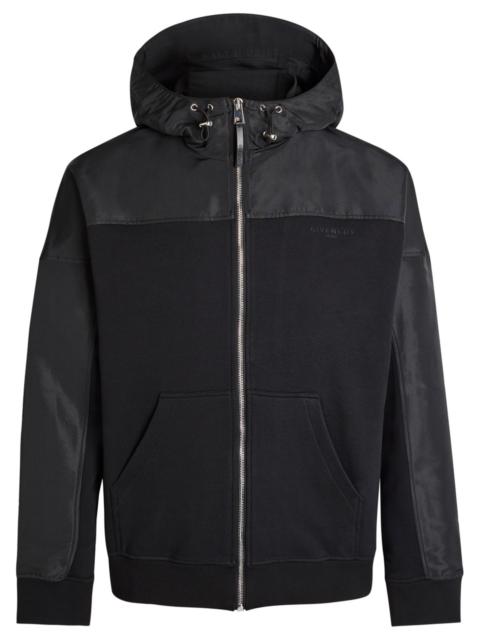 Givenchy Givenchy Logo Hooded Cotton and Shell Windbreaker Jacket