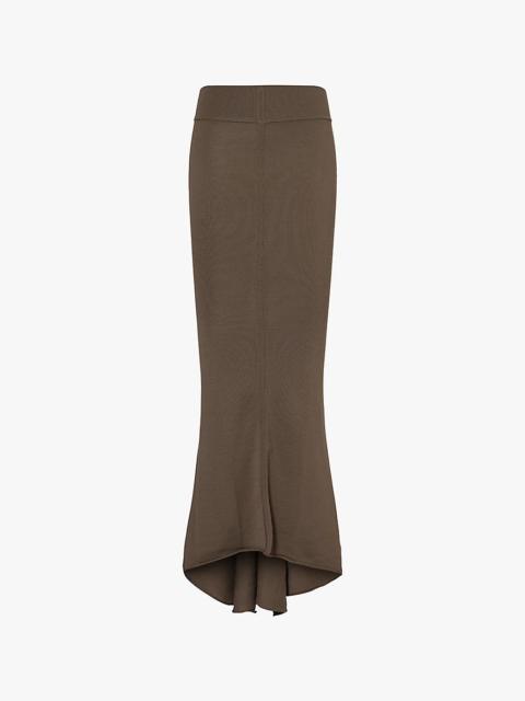 Dauphine high-waist wool-blend stretch-knit maxi skirt