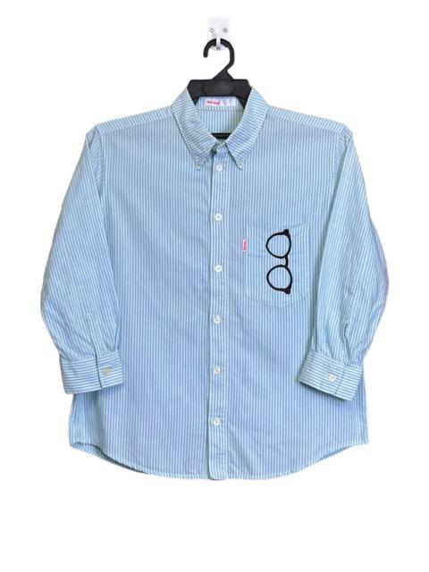 ISSEY MIYAKE NICE💥NE-NET by ISSEY MIYAKE 3 QUARTER HAND BUTTON UPS SHIRT