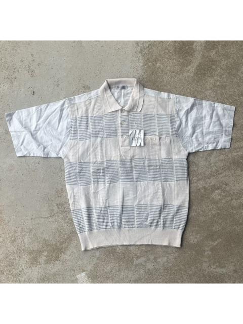 Homespun Knitwear - Vintage knit polo kosugi shirt with tag