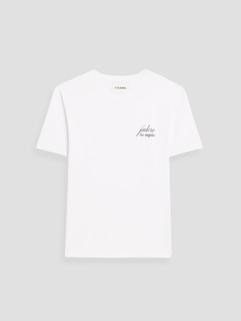 FRAME Printed cotton-jersey T-shirt