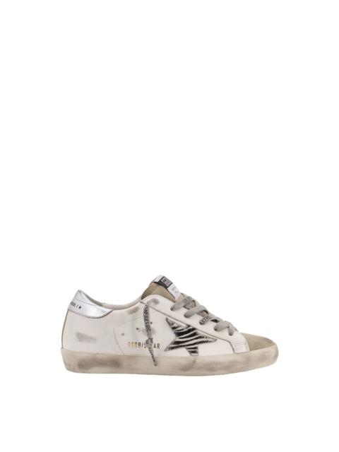 Golden Goose GOLDEN GOOSE Super-Star Women's White/Silver Ponyhair Low To