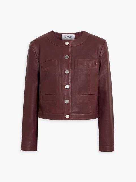 DEREK LAM 10 CROSBY Penny leather jacket