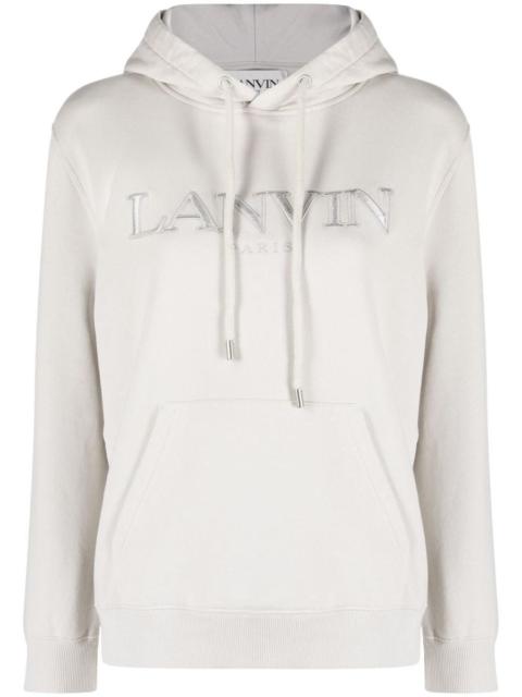 LANVIN EMBROIDERED REGULAR FIT HOODIE CLOTHING