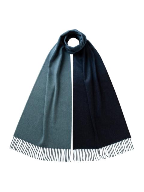 Johnstons of Elgin Blue Ombré Cashmere Scarf