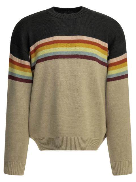 Kapital Kapital 2 Tones Peckish Rainbow Crewneck Sweater