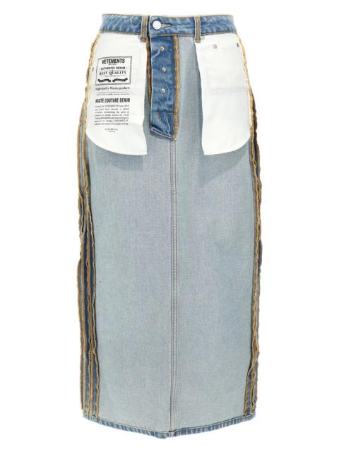 VETEMENTS 'Inside-Out' skirt