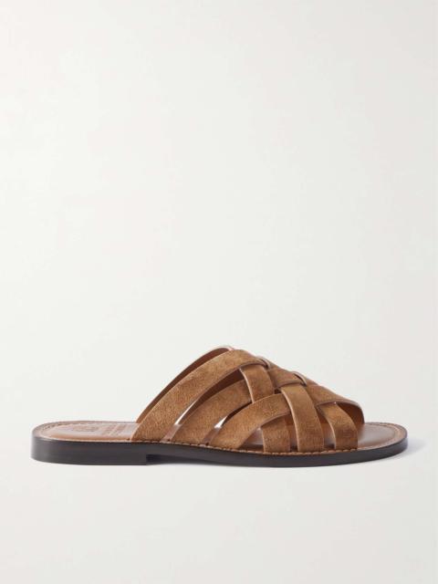 Woven Suede Sandals