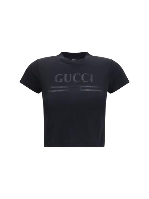 GUCCI Gucci Women Cotton Jersey T-Shirt With Devoré Detail