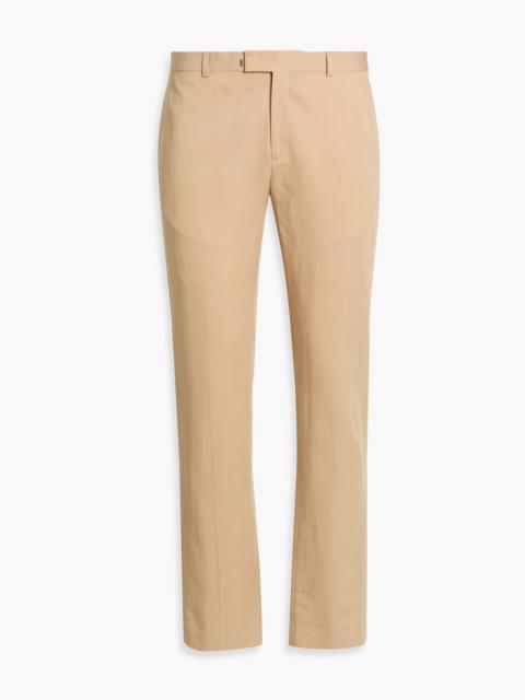 Sandro Tapered Lyocell, linen and cotton-blend twill pants