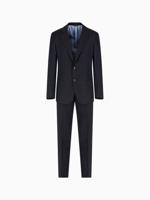 GIORGIO ARMANI MANHATTAN LINE VIRGIN-WOOL SINGLE-BREASTED SUIT