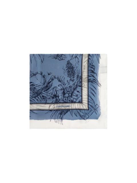 FERRAGAMO FERRAGAMO Gravure Silk Scarf New & Authentic