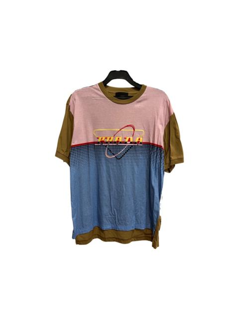 Prada Panel color block triangle logo tee