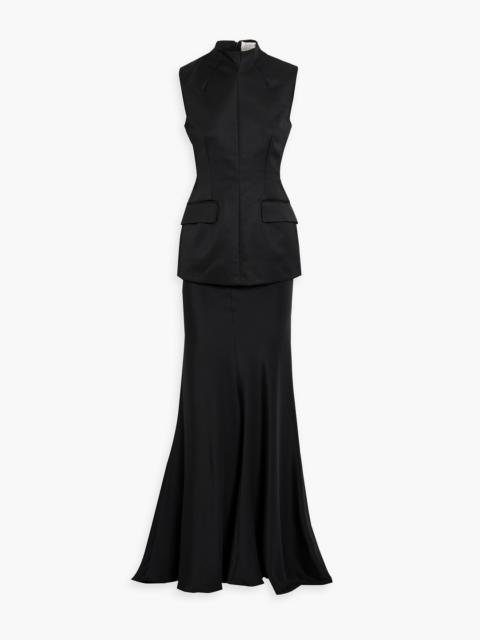 Sportmax Cileno layered cotton-blend gown
