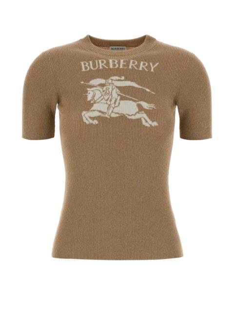 Burberry Burberry Women Camel Wool Blend T-Shirt