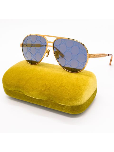 GUCCI NEW GUCCI GG1513S 005, UNISEX GOLD SUNGLASSES GUCCI GG1513S