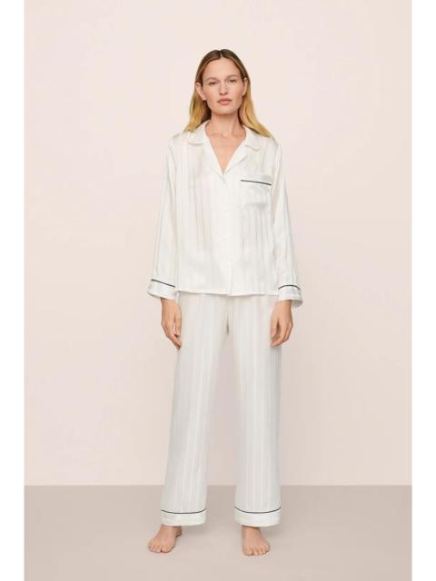 eberjey Inez Washable Silk Jacquard Long PJ Set