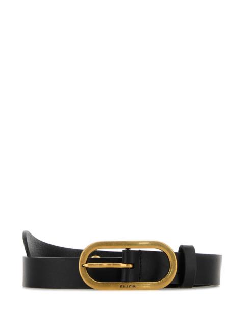 Miu Miu Miu Miu Women Black Leather Belt